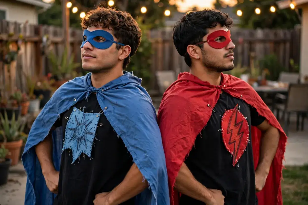 Caped Duo Halloween costume