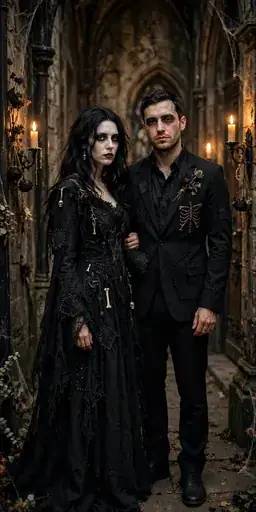 Macabre Goth Couple costume