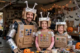 Cardboard Robot Crew costume
